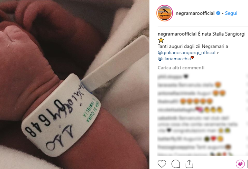 Negramaro, è nata Stella la figlia di Giuliano Sangiorgi