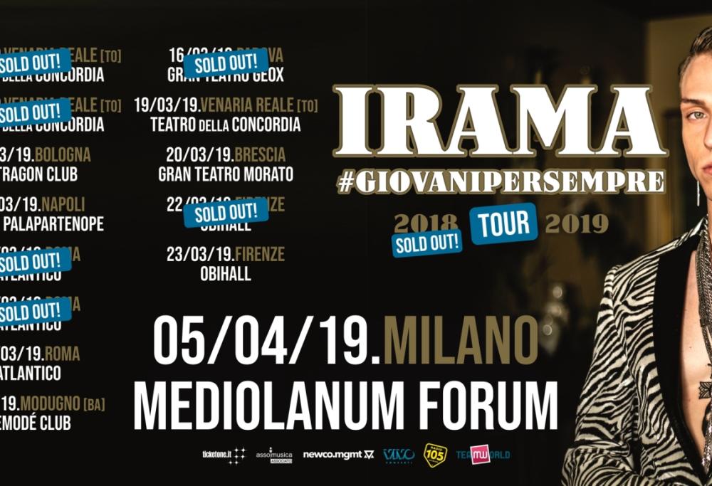 Irama aggiunge nuove date al tour: eccole tutte