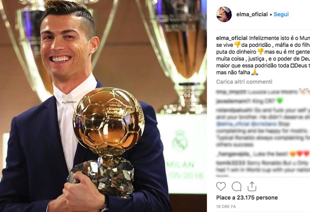 Il Pallone d’Oro a Modrić scatena l’ira delle sorelle di Cristiano Ronaldo