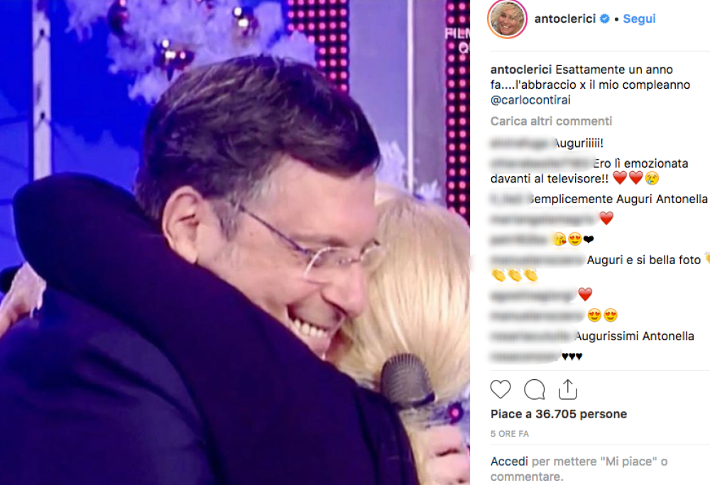 Antonella Clerici ricorda Fabrizio Frizzi a un anno dalla sorpresa che le fece in tv dopo il malore