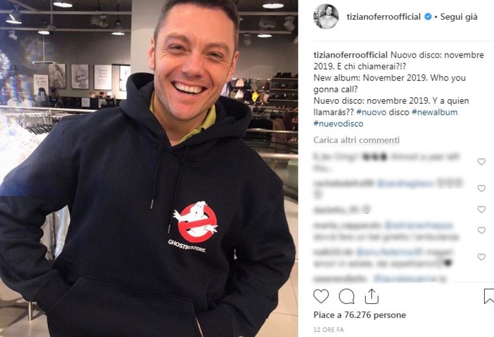Tiziano Ferro, il nuovo album arriverà a novembre 2019