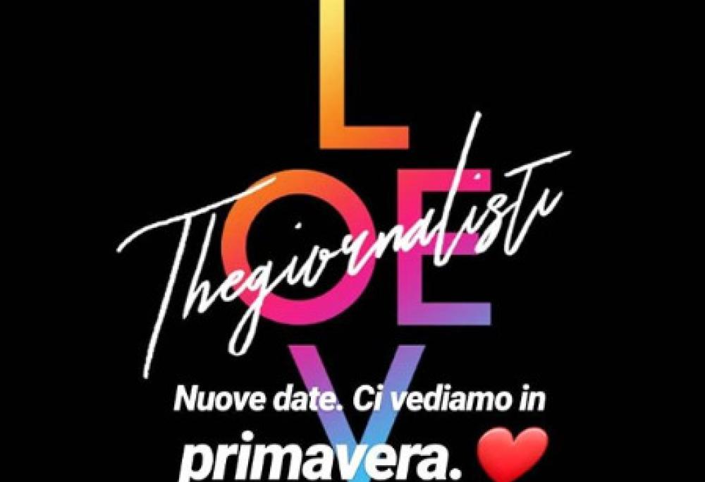 Thegiornalisti: "nuove date. Ci vediamo in primavera"