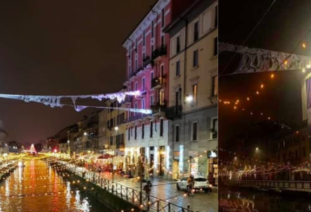Perché c'è una mega ragnatela sospesa nel vuoto sui Navigli a Milano?