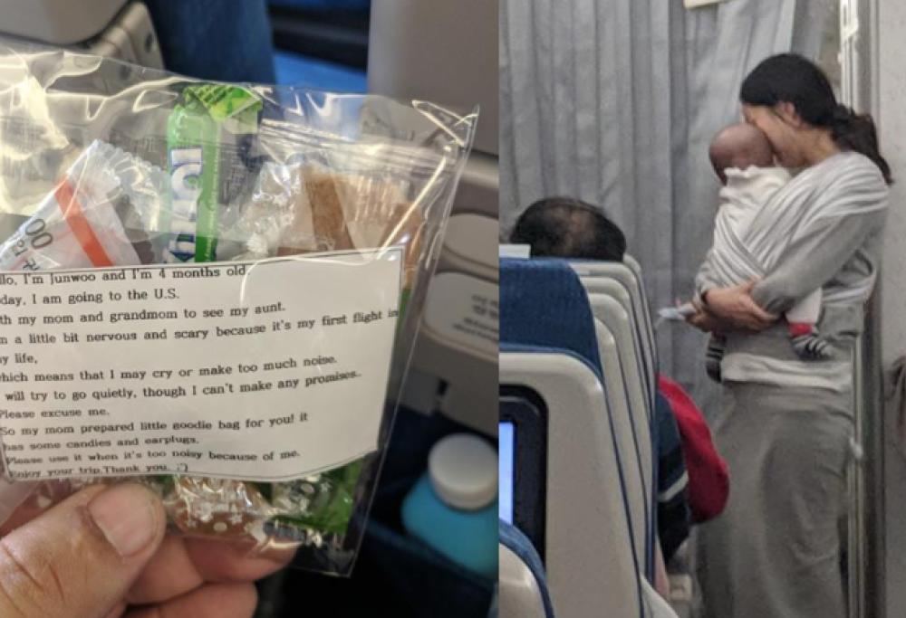 Volo di 10 ore con un bebé a bordo: l'idea della mamma è geniale