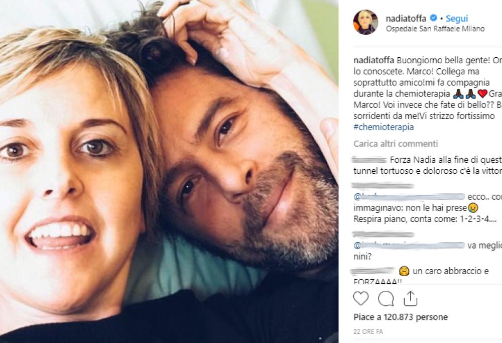 Nadia Toffa: nuovo ciclo di chemioterapia, ma posta un sorriso