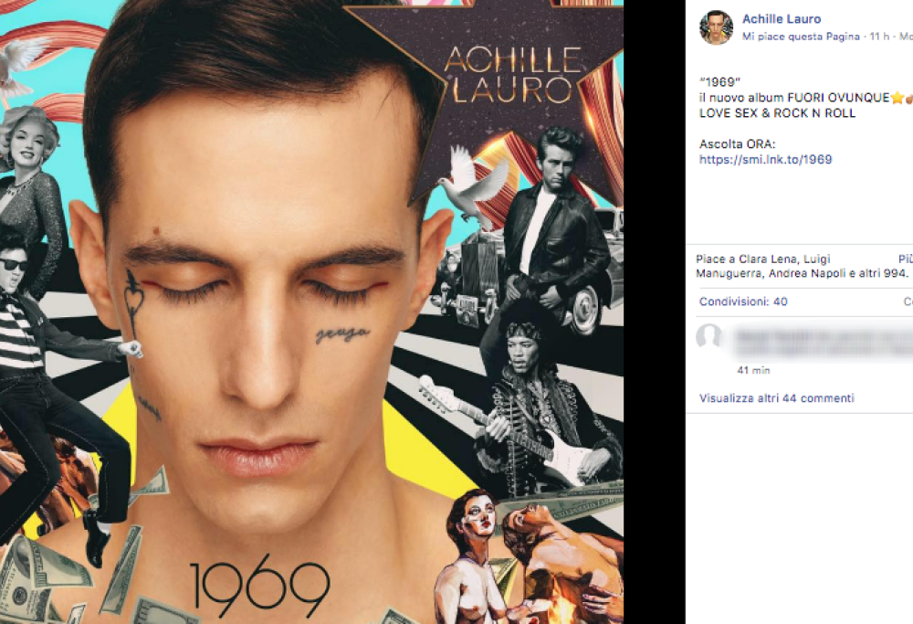 Achille Lauro, fuori oggi l’album “1969”: “Parlo a tutti andando a spasso tra i generi”