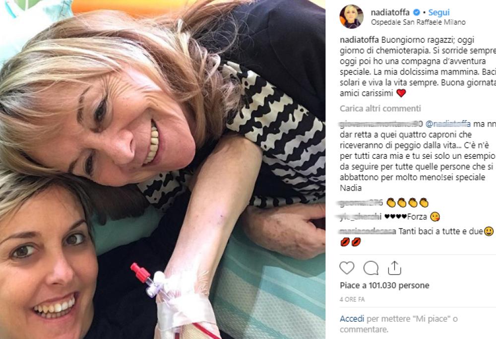 Nadia Toffa dall'ospedale si rivolge agli str***i che le dicono di morire
