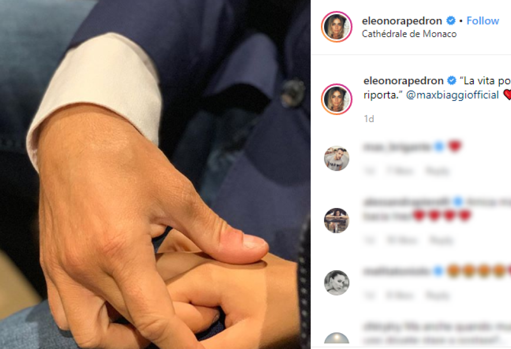 Eleonora Pedron, la dedica per la morte del padre di Max Biaggi fa sperare in un ritorno di fiamma