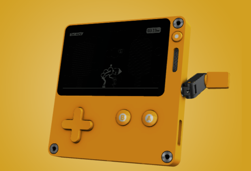 Arriva la console portatile con la manovella... dal gusto un po retrò