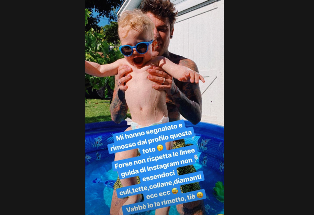 Fedez su tutte le furie perché Instagram rimuove una foto di Leone