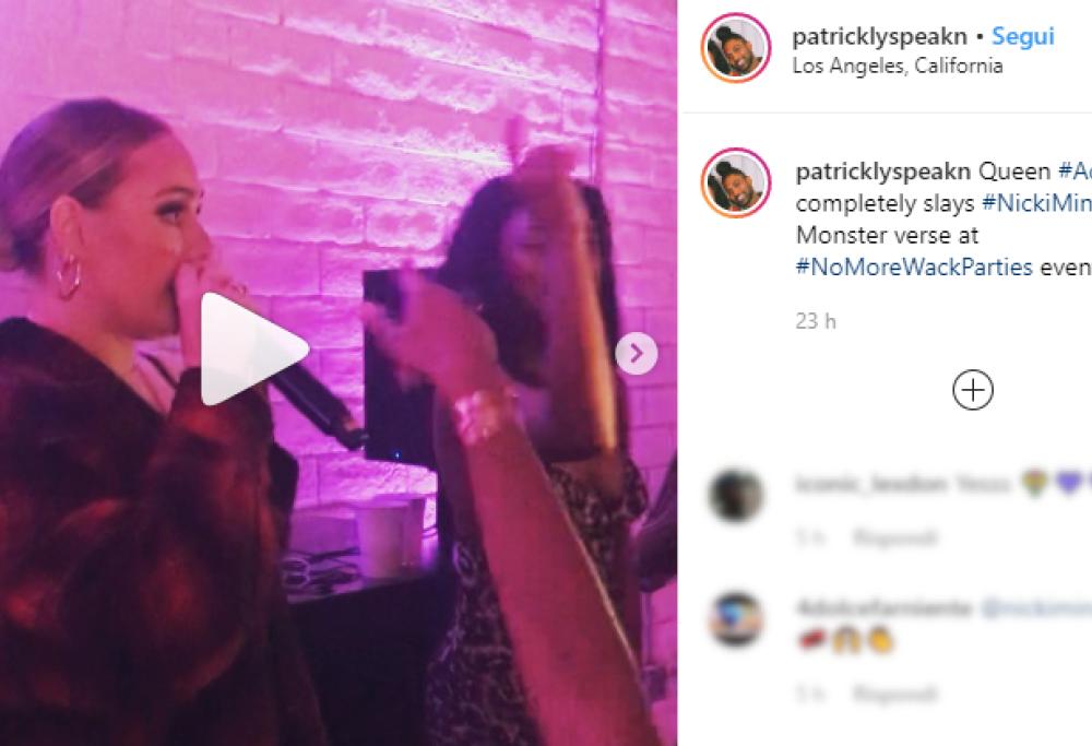 Adele beccata a "rappare" durante un  party a Los Angeles