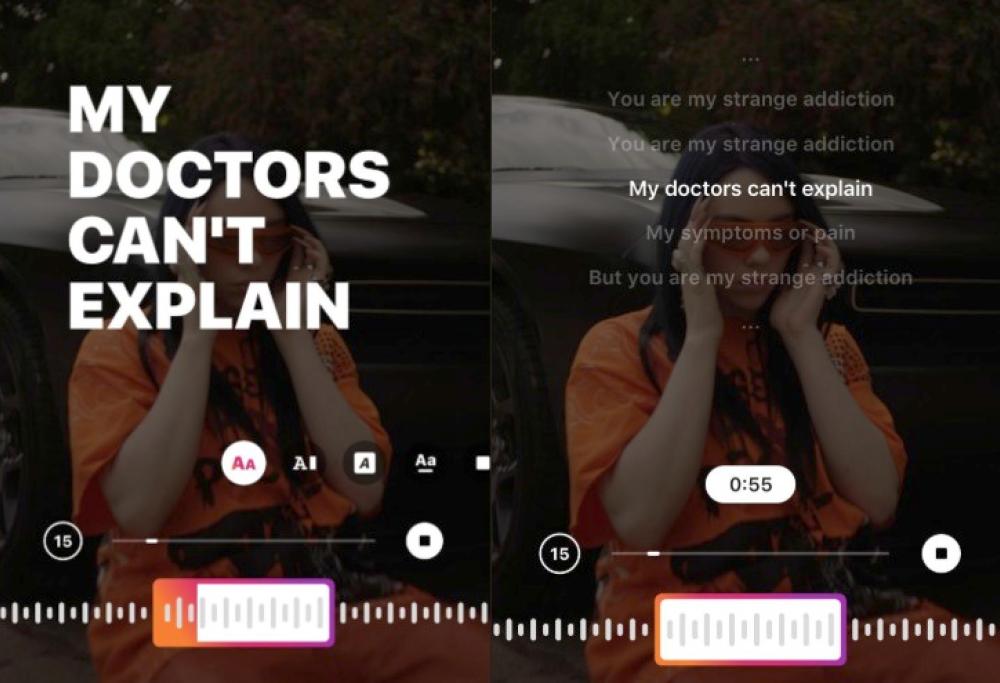 Instagram: nelle Stories è possibile inserire i testi delle canzoni