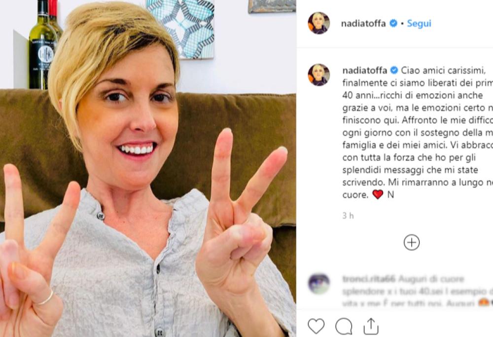 Nadia Toffa spegne 40 candeline: ecco il bilancio della sua vita