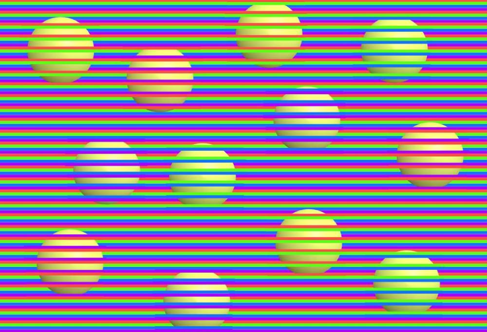 Illusione ottica: di che colore sono le sfere nella foto?