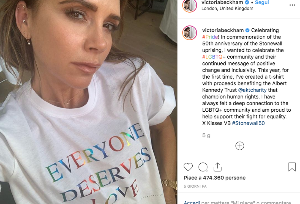 Victoria Beckham minacciata per il suo supporto alla comunità LGBTQ