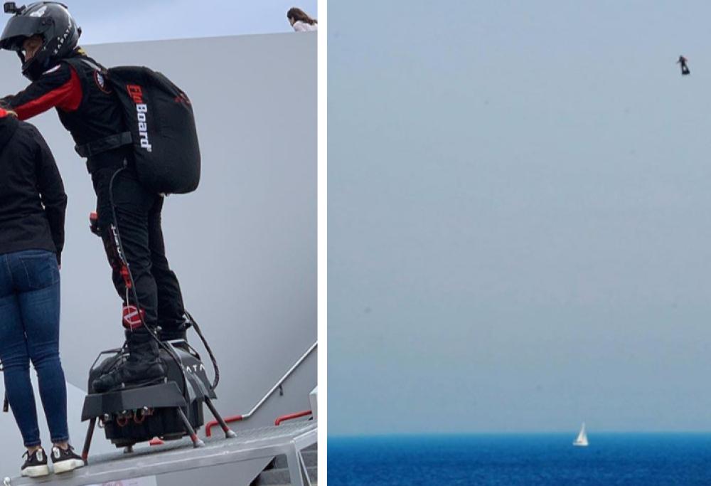 L'uomo volante cade in mare: fallito il tentativo di attraversare la Manica