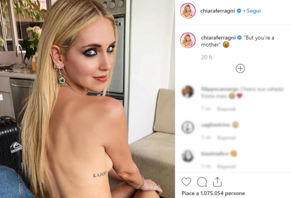 Chiara Ferragni si mostra senza veli per dare una lezione agli haters