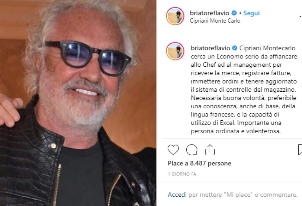 Flavio Briatore, attaccato per un annuncio di lavoro, mette a tacere le critiche