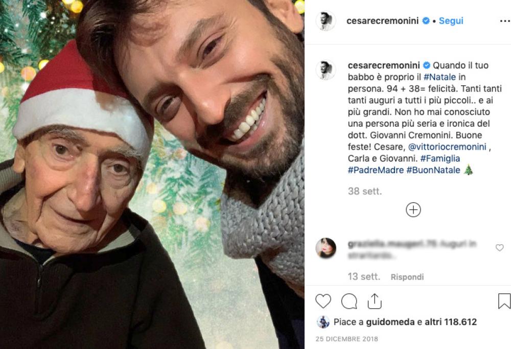 Lutto per Cesare Cremonini: è morto il padre Giovanni