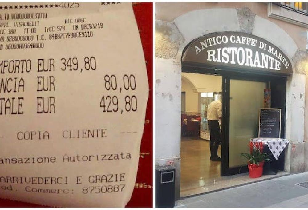 Chiuso e poi riaperto il ristorante del maxi scontrino: rischia la multa solo per la mancia