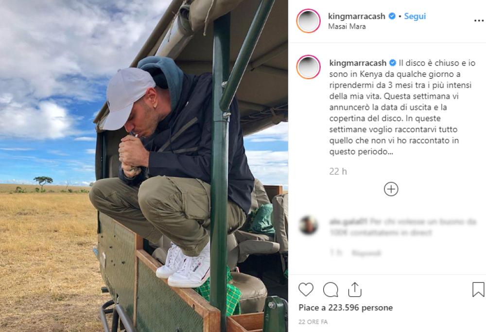 Marracash annuncia la chiusura del nuovo disco:  presto  la data di uscita