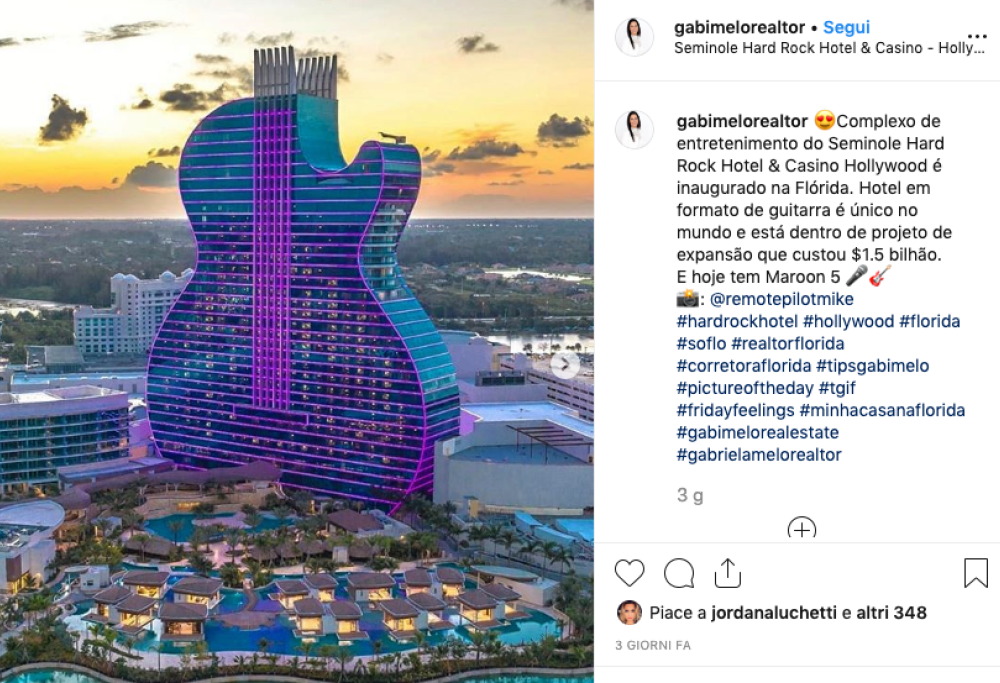 Inaugurato l’Hard Rock Hotel in Florida: è a forma di chitarra 