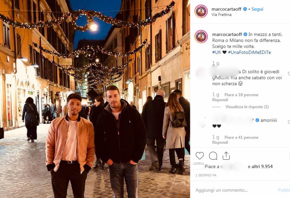 Marco Carta presenta il fidanzato Sirio su Instagram: "Scelgo te mille volte"