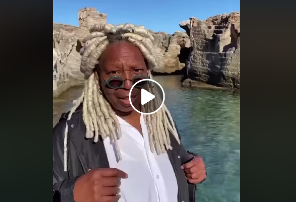 Whoopi Goldberg vorrebbe una casa in Puglia: "Questo posto l'ha fatto Dio"