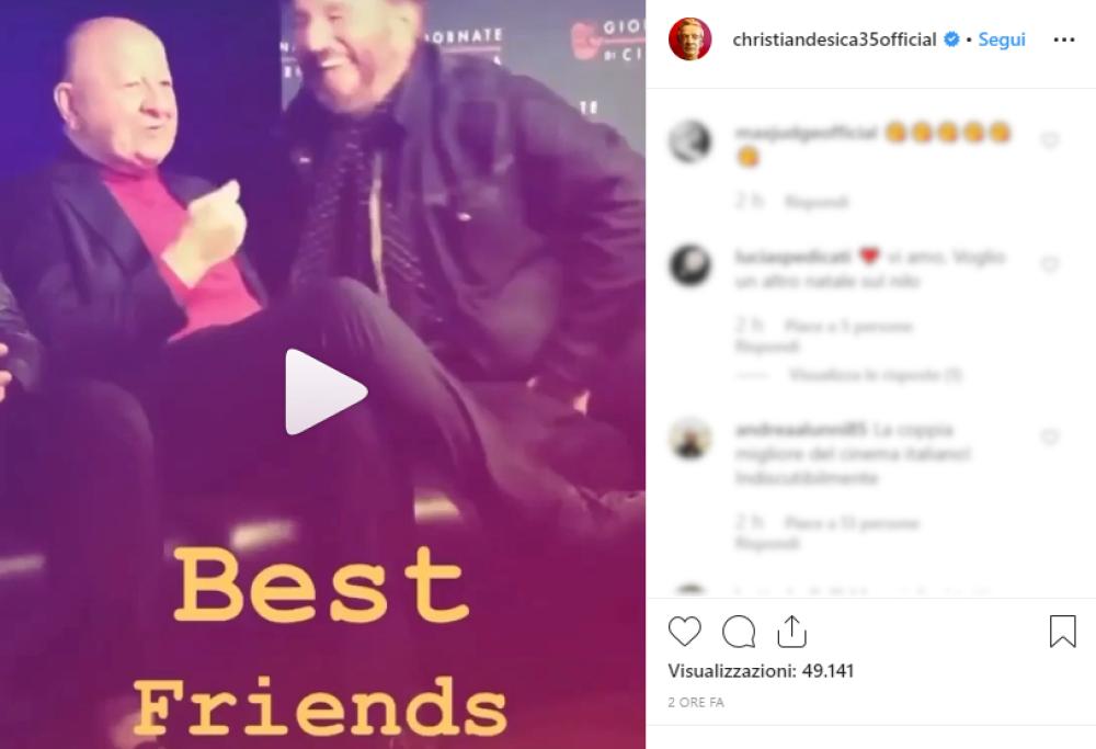 De Sica e Boldi: il video che li mostra insieme conquista il web