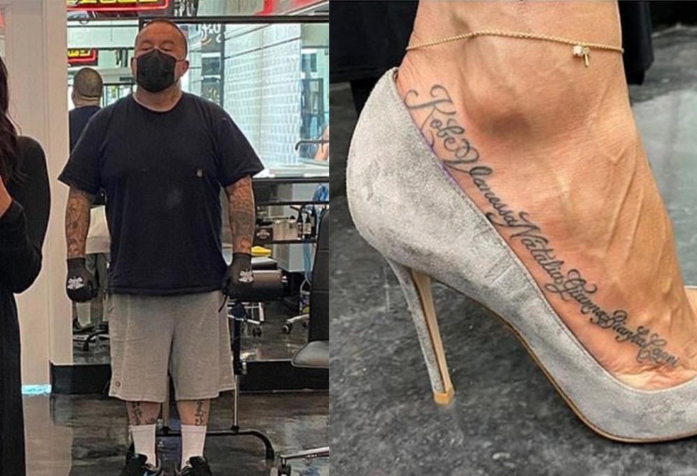 Vanessa Bryant si tatua i nomi dei suoi familiari su un piede