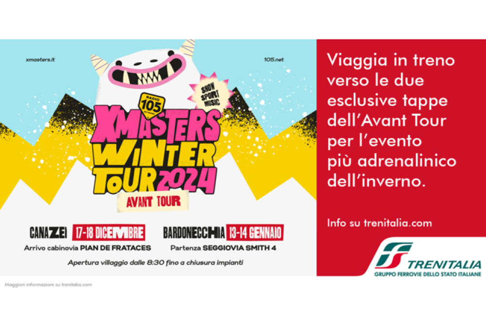 TRENITALIA e RADIO 105 ti aspettano al 105XMasters Winter Tour 