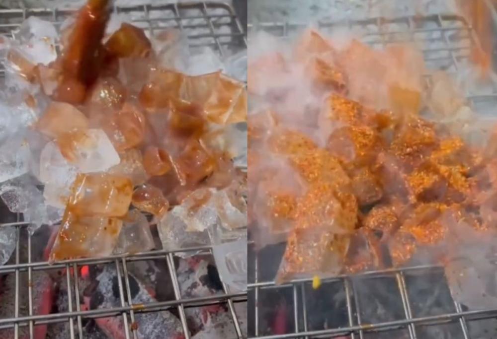 Cubetti di ghiaccio grigliati, la nuova moda dello street food