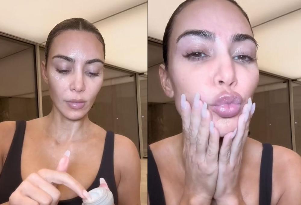 Kim Kardashian e la figlia North si truccano insieme per Natale