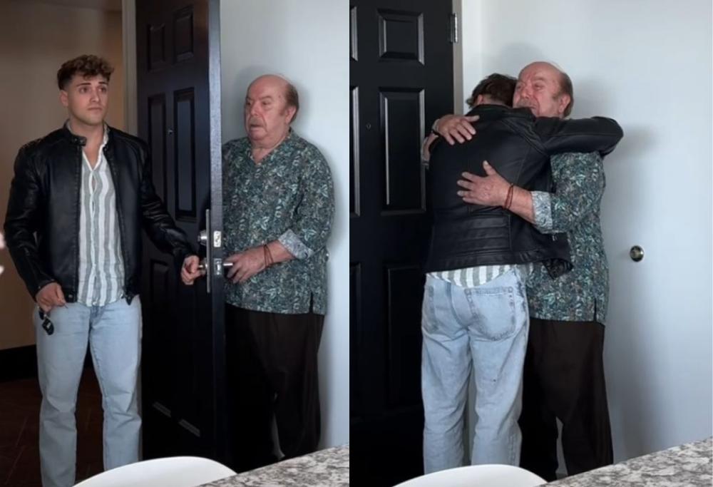 Lino Banfi vola in America per il nipote: il video della sorpresa