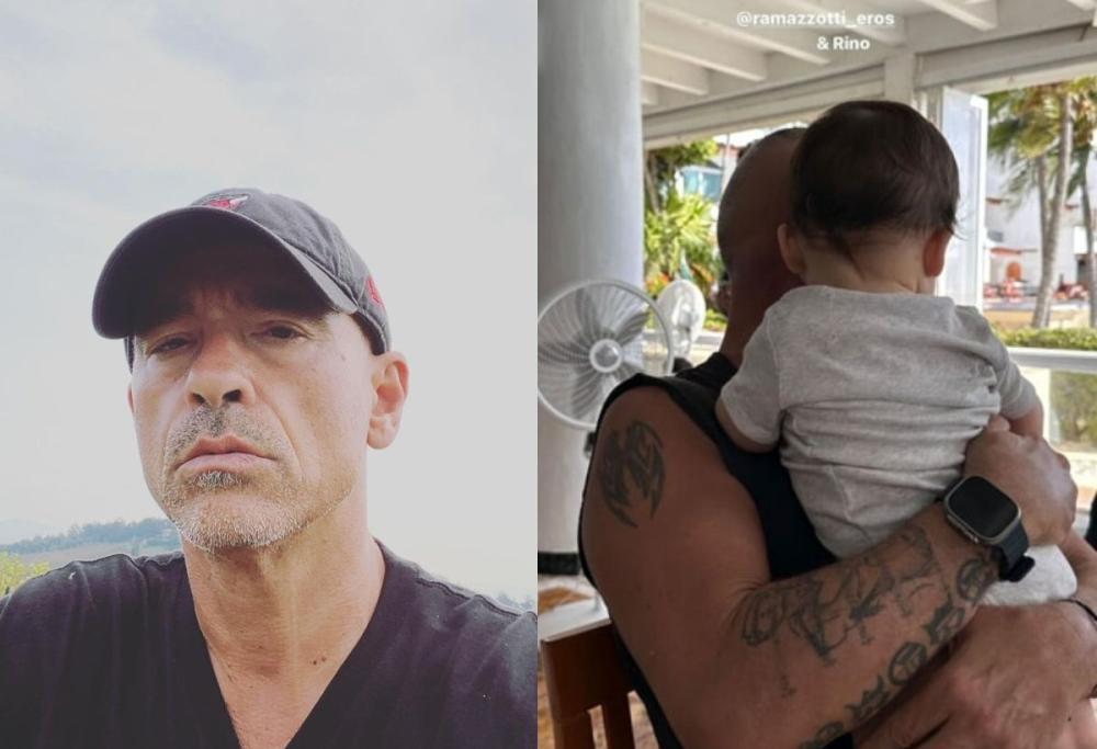 Eros Ramazzotti tenero nonno: il dolce scatto con il nipote Cesare