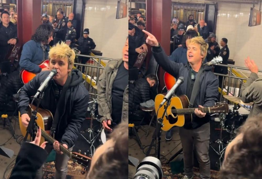 Green Day, live a sorpresa nella metropolitana di New York: video
