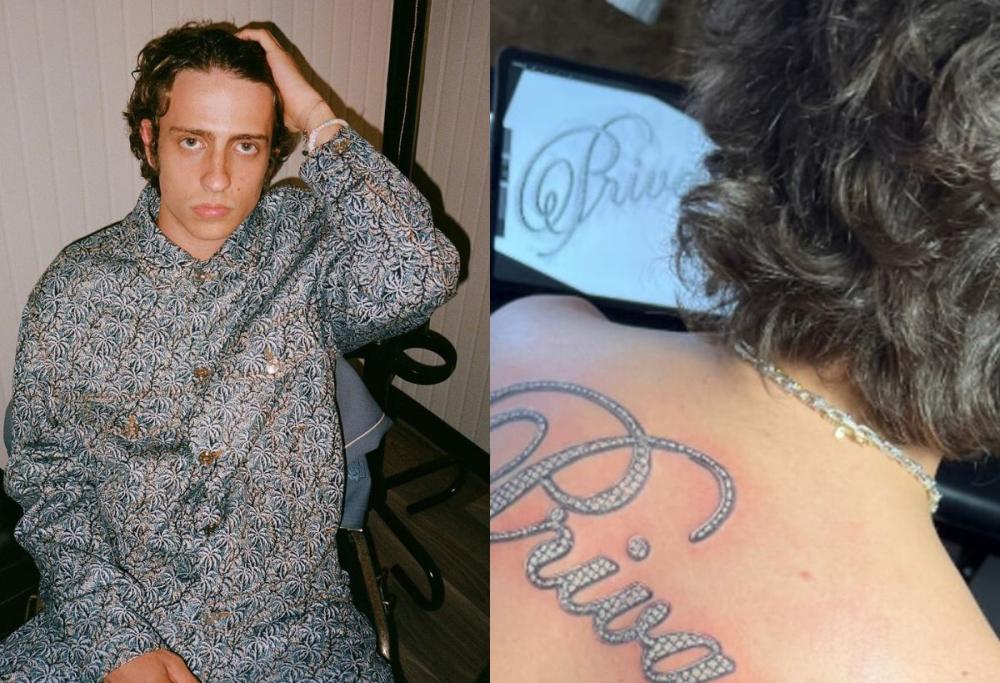Sangiovanni si tatua il titolo del suo nuovo album prima di Sanremo