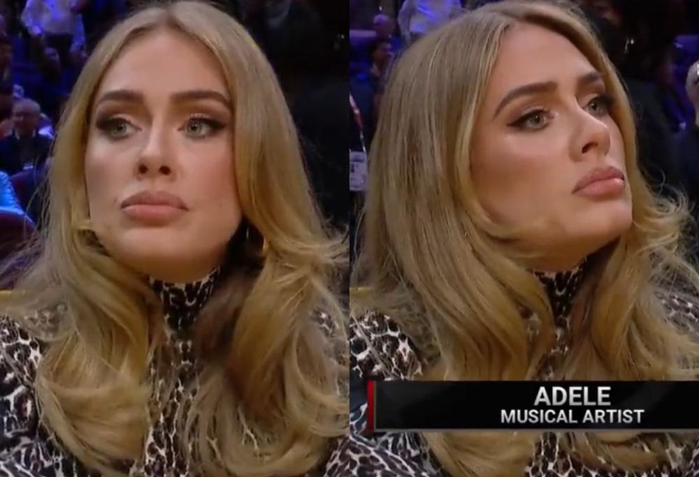 Adele sul meme alla partita dell'NBA: "Ero imbronciata per un motivo"