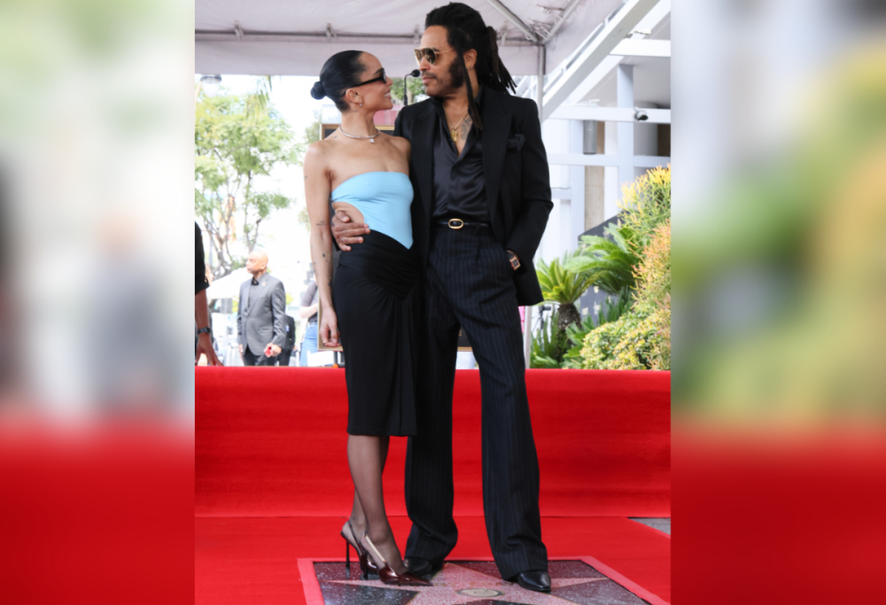 Lenny Kravitz riceve la stella sulla Walk of Fame: con lui Zoë