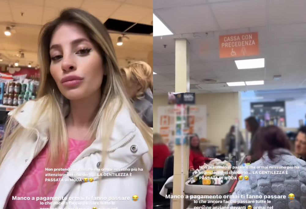 Chiara Nasti incinta, nessuno le fa saltare la fila al supermercato