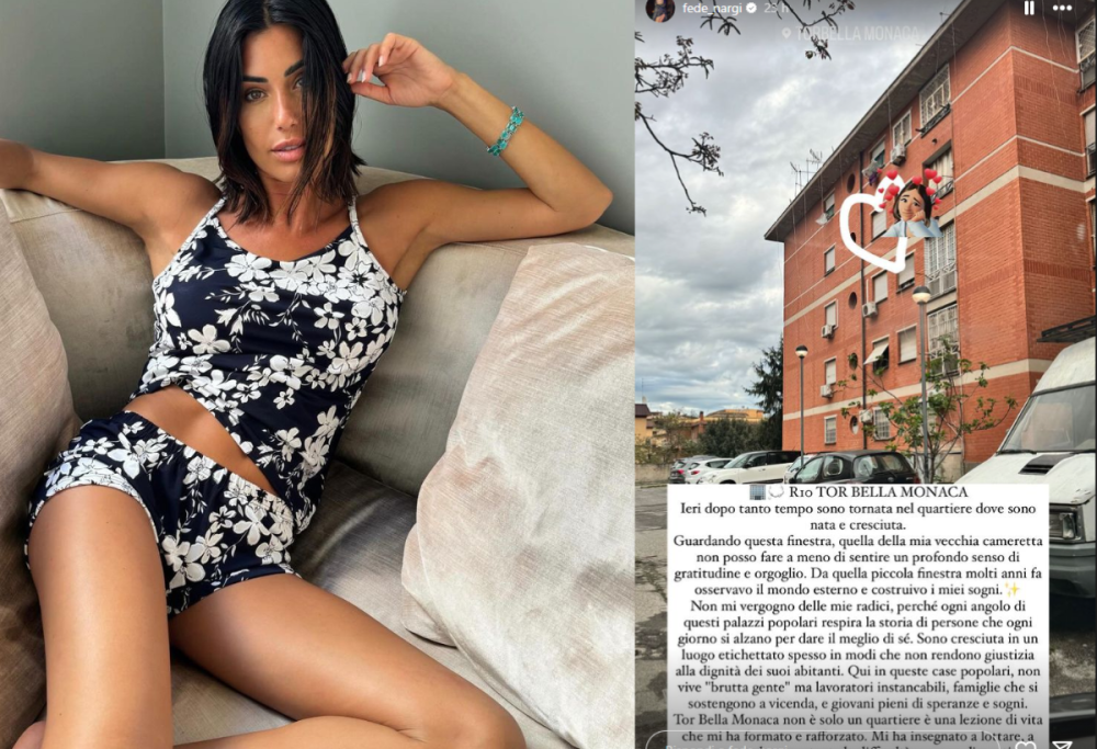 Federica Nargi torna a Tor Bella Monaca: "È una lezione di vita"