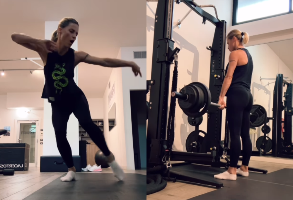 Michelle Hunziker in palestra, ecco come si allena la showgirl