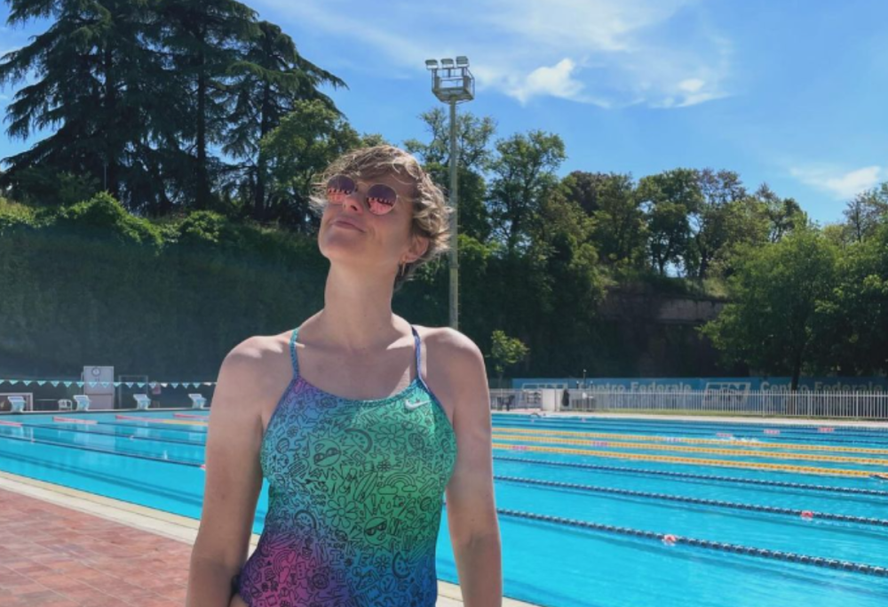 Federica Pellegrini, prima volta in piscina con la figlia Matilde