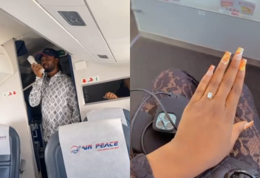 Amore tra le nuvole: l'emozionante proposta di matrimonio in aereo