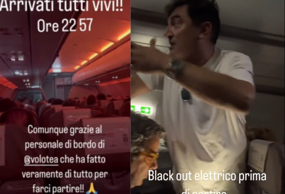 Blackout in aereo: Max Giusti gestisce il panico a bordo