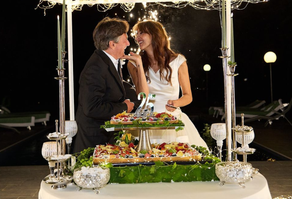 Benedetta Parodi e Fabio Caressa celebrano 25 anni di matrimonio