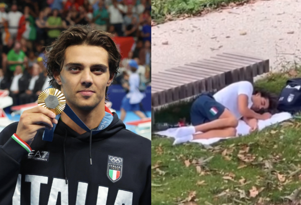 Thomas Ceccon chiarisce sul pisolino nel prato: “Volevo isolarmi”