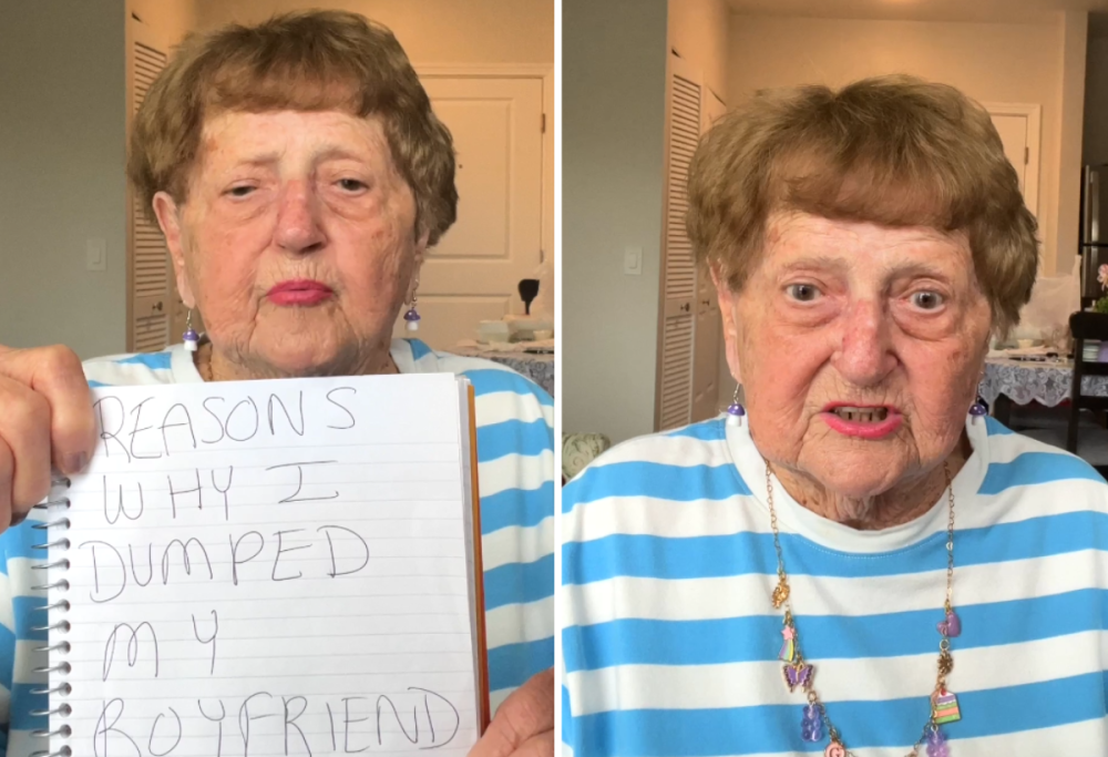 TikTok, 94enne lascia il fidanzato: “Di ragioni ce ne sono tante”