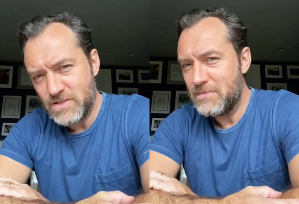 Jude Law ironizza sulla stempiatura: “Per i figli si chiama isola”