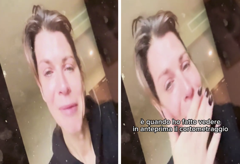 Lacrime di Alessandra Amoroso per il cortometraggio di Michele Bravi